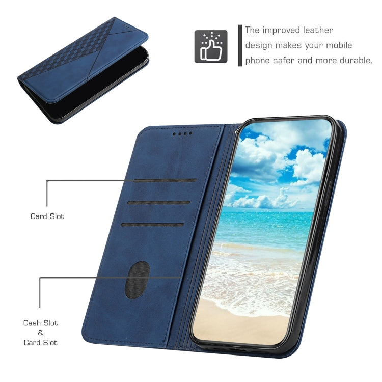 For Google Pixel 6 Pro Skin Feel Magnetic Leather Phone Case(Blue) - Google Cases by buy2fix | Online Shopping UK | buy2fix