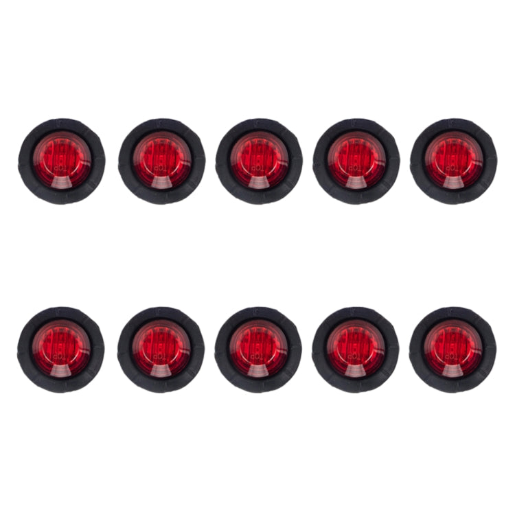 A5010 Red Light 10 in 1 Truck Trailer LED Round Side Marker Lamp - In Car by buy2fix | Online Shopping UK | buy2fix
