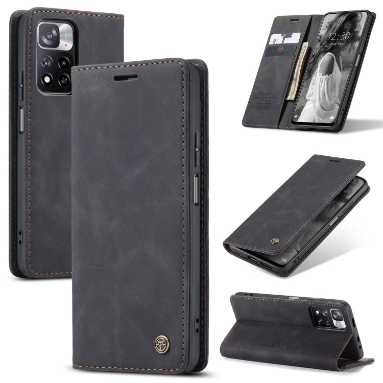 For Xiaomi Redmi Note 11 Pro Global/Redmi Note 11 Pro 5G Global CaseMe 013 Multifunctional Horizontal Flip Leather Phone Case(Black) - Xiaomi Accessories by CaseMe | Online Shopping UK | buy2fix