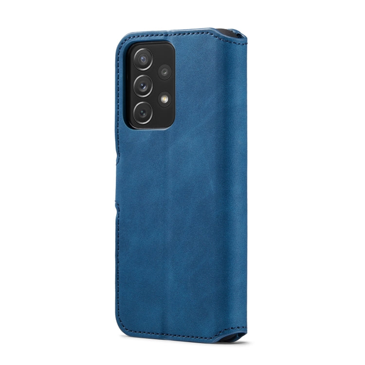 For Samsung Galaxy A53 5G DG.MING Retro Oil Side Horizontal Flip Leather Case with Holder & Card Slots & Wallet(Blue) - Galaxy Phone Cases by DG.MING | Online Shopping UK | buy2fix