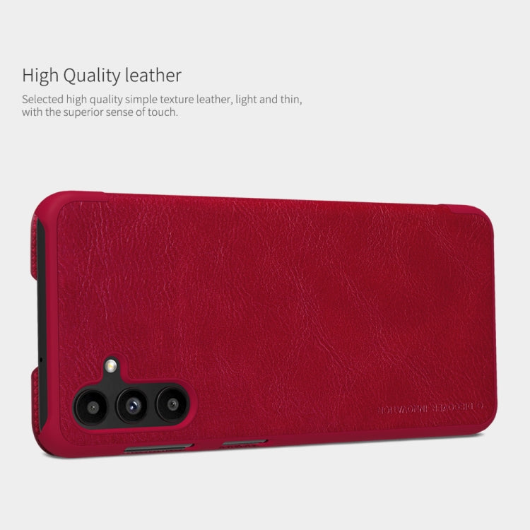 For Samsung Galaxy A13 5G NILLKIN QIN Series Crazy Horse Texture Leather Phone Case(Red) - Galaxy Phone Cases by NILLKIN | Online Shopping UK | buy2fix