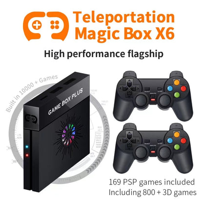 X6 Game Box 4K Video Games Console Magic Box with 2.4GHz Controller, Capacity:64GB(UK Plug) - Pocket Console by buy2fix | Online Shopping UK | buy2fix
