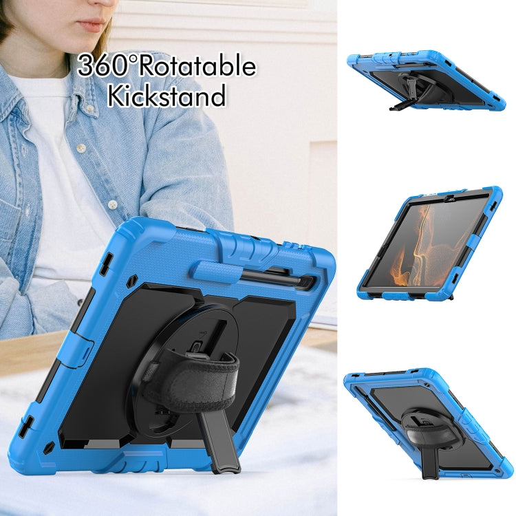 For Samsung Galaxy Tab S8+ 12.4 inch SM-X800 Silicone + PC Tablet Case(Light Blue+Black) - Galaxy Tab S8+ Cases by buy2fix | Online Shopping UK | buy2fix