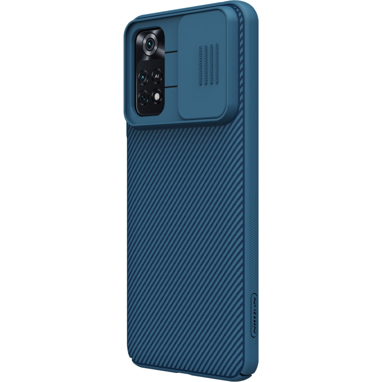 For Xiaomi Poco M4 Pro NILLKIN Black Mirror Series Camshield PC Phone Case(Blue) - Xiaomi Cases by NILLKIN | Online Shopping UK | buy2fix