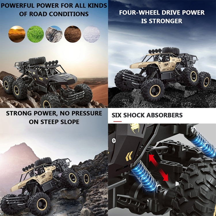 4WD Oversized Alloy Six Wheel Vehicle RC Car(Black) - RC Cars by buy2fix | Online Shopping UK | buy2fix