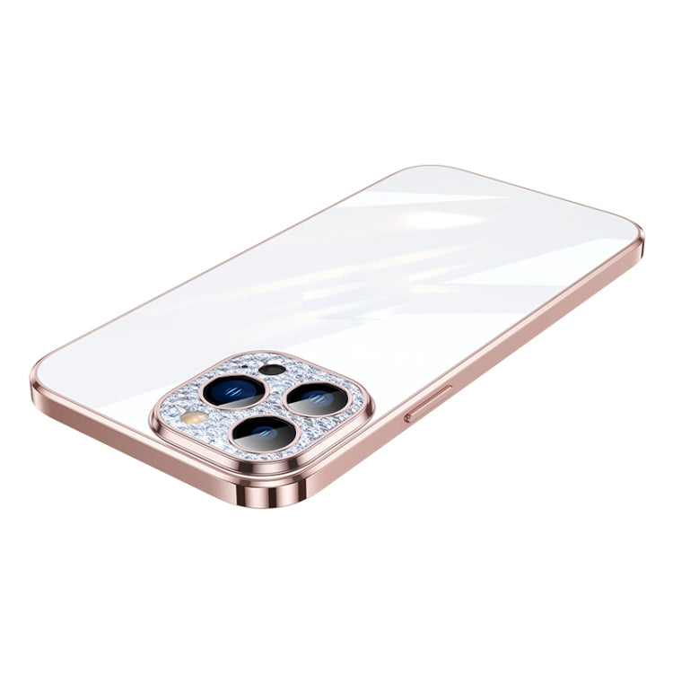 For iPhone 13 Pro SULADA Diamond Lens Protector Plated Frosted Case (Pink) - iPhone 13 Pro Cases by SULADA | Online Shopping UK | buy2fix