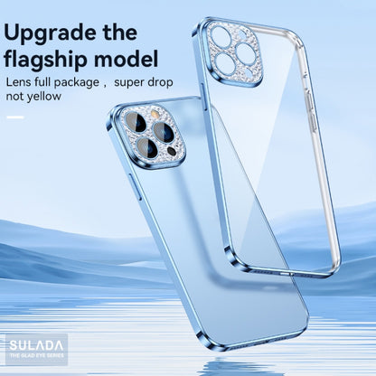 For iPhone 13 Pro Max SULADA Diamond Lens Protector Plated Frosted Case (Silver) - iPhone 13 Pro Max Cases by SULADA | Online Shopping UK | buy2fix