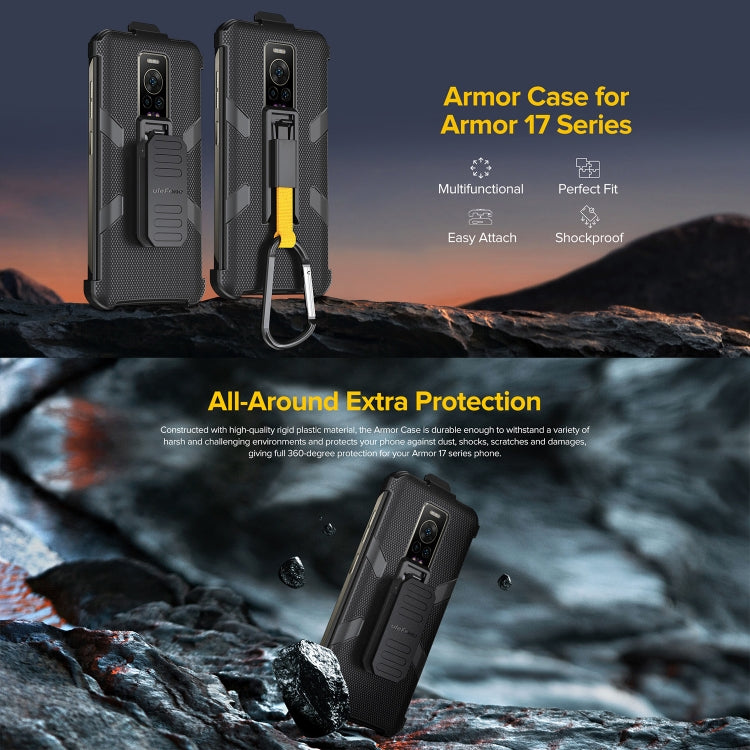 For Ulefone Armor 17 Pro Ulefone Back Clip Phone Case with Carabiner (Black) - Ulefone Cases by Ulefone | Online Shopping UK | buy2fix