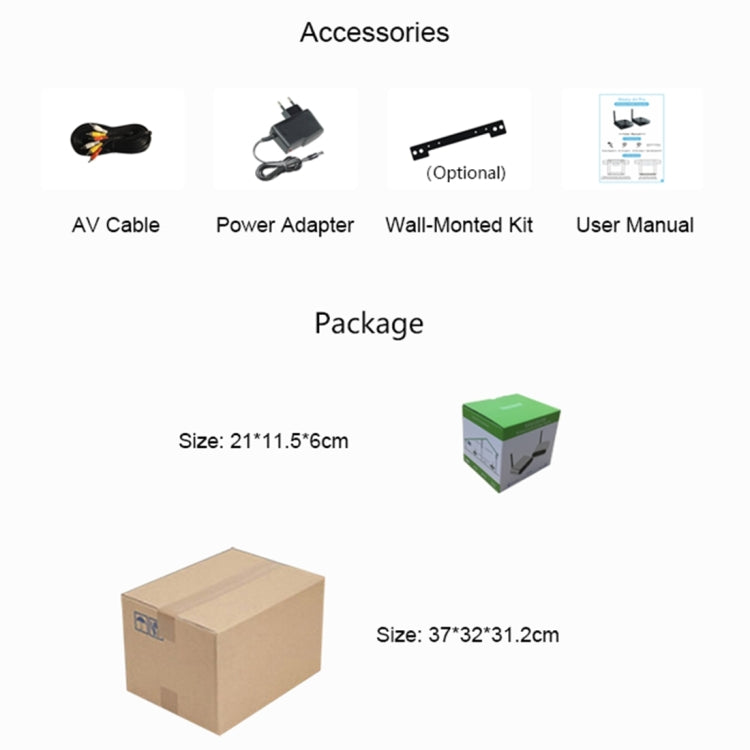 Measy AV530-2 5.8GHz Wireless Audio / Video Transmitter + 2 Receiver, Transmission Distance: 300m, EU Plug - Set Top Box & Accessories by Measy | Online Shopping UK | buy2fix