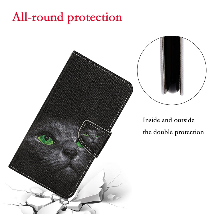 For Xiaomi Redmi 10C Colored Drawing Pattern Flip Leather Case(Black Cat) - Xiaomi Cases by buy2fix | Online Shopping UK | buy2fix