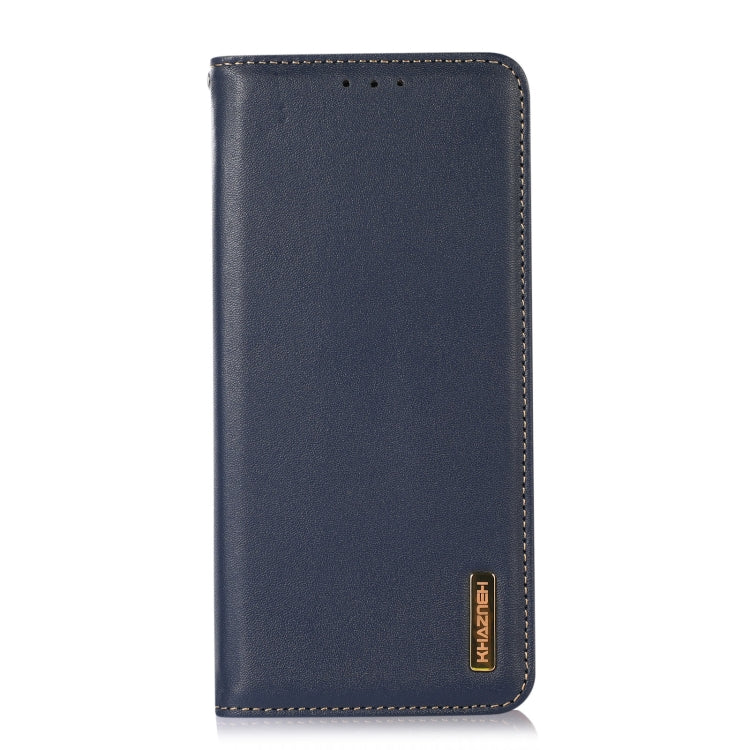 For Samsung Galaxy M53 5G KHAZNEH Nappa Top Layer Cowhide Leather Phone Case(Blue) - Galaxy Phone Cases by buy2fix | Online Shopping UK | buy2fix