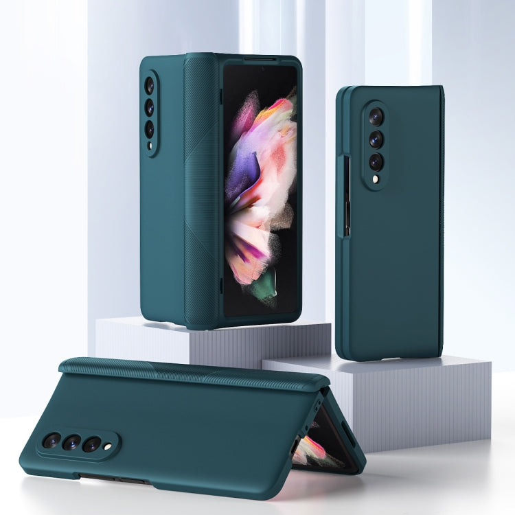 For Samsung Galaxy Z Fold3 5G 360 Full Body Armor Hinge Flip Phone Case(Green) - Galaxy Phone Cases by buy2fix | Online Shopping UK | buy2fix