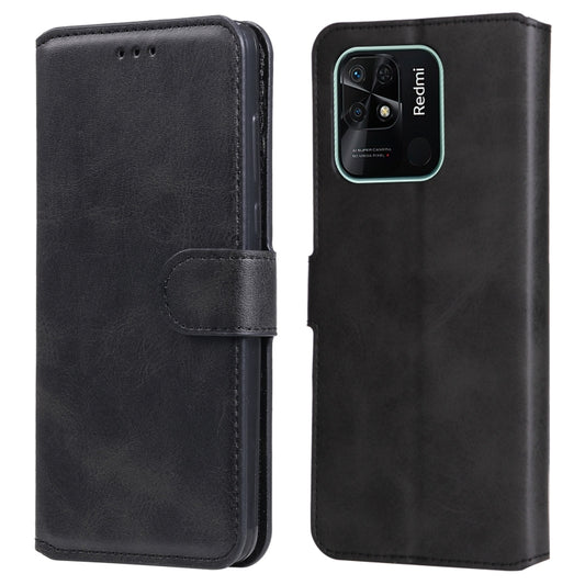 For Xiaomi Redmi 10C 4G Classic Calf Texture Flip Leather Phone Case(Black) - Xiaomi Cases by buy2fix | Online Shopping UK | buy2fix