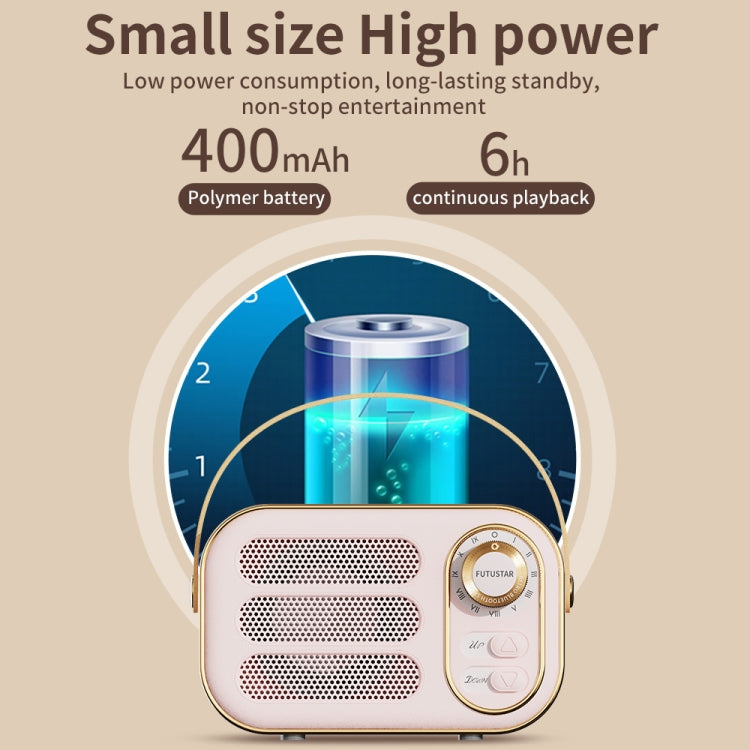 DW13 Portable HIFI Mini Retro Wireless Bluetooth Speaker(Violet Blue) - Mini Speaker by buy2fix | Online Shopping UK | buy2fix