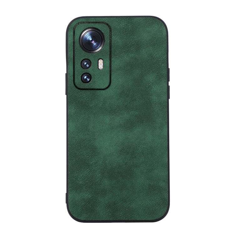 For Xiaomi 12 Pro Morocco Texture PU Shockproof Phone Case(Green) - Xiaomi Accessories by buy2fix | Online Shopping UK | buy2fix