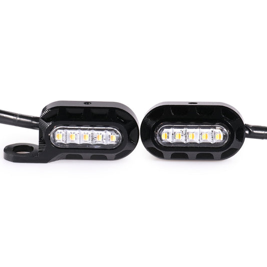 HP-Z058 Motorcycle Modified Rearview Mirror LED Turn Signal Light for Harley Sportsters XL 883 / 1200(Black) - In Car by buy2fix | Online Shopping UK | buy2fix