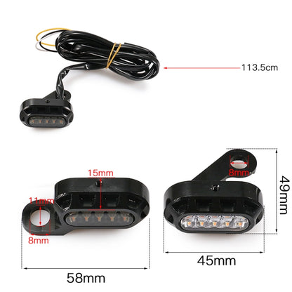 HP-Z058 Motorcycle Modified Rearview Mirror LED Turn Signal Light for Harley Sportsters XL 883 / 1200(Electroplating White) - In Car by buy2fix | Online Shopping UK | buy2fix