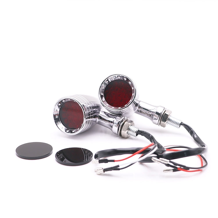 Z006 1 Pair 12V Modified Universal Motorcycle LED Turn Signal(Electroplating) - In Car by buy2fix | Online Shopping UK | buy2fix