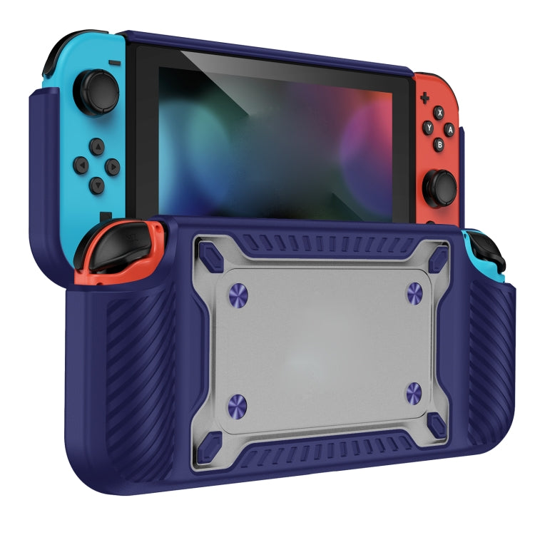 Game Handle Gamepad TPU+PC Protective Case for Switch OLED(Blue) - Cases by buy2fix | Online Shopping UK | buy2fix