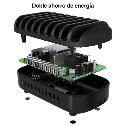 ORICO DUK-10P-DX 120W 5V 2.4A 10 Ports USB Charging Station, AU Plug(Black) - Multifunction Charger by ORICO | Online Shopping UK | buy2fix