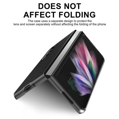 For Samsung Galaxy Z Fold4 5G LC.IMEEKE Shock-resistant Plain Leather All-inclusive Protective Case(Black) - Samsung Accessories by LC.IMEEKE | Online Shopping UK | buy2fix
