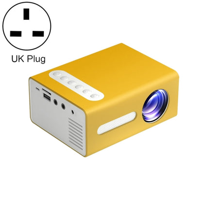 T300 25ANSI LED Portable Home Multimedia Game Projector, Plug Type:UK Plug(Yellow) - Consumer Electronics by buy2fix | Online Shopping UK | buy2fix