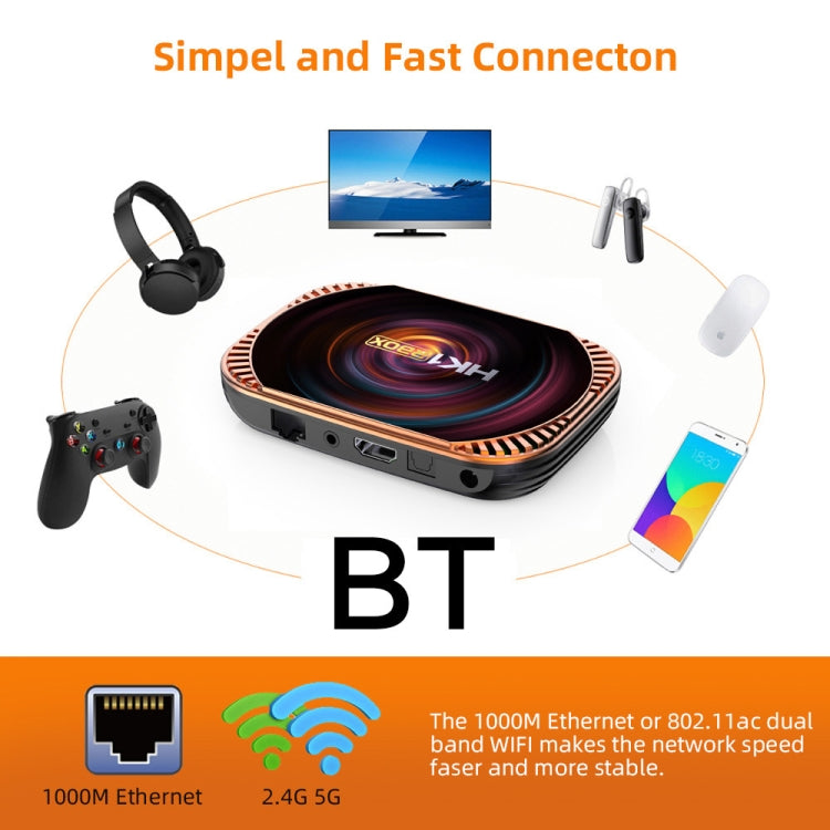 MECOOL HK1RBOX X4 4K TV Box, Android 11 Amlogic S905X4 CPU with RC 4GB+128GB(AU Plug) - Amlogic S905 by MECOOL | Online Shopping UK | buy2fix