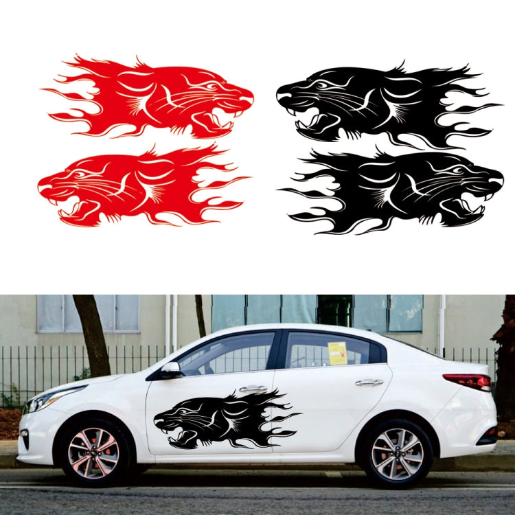 2 PCS/Set D-417 Lion Pattern Car Modified Decorative Sticker(Blue) - In Car by buy2fix | Online Shopping UK | buy2fix