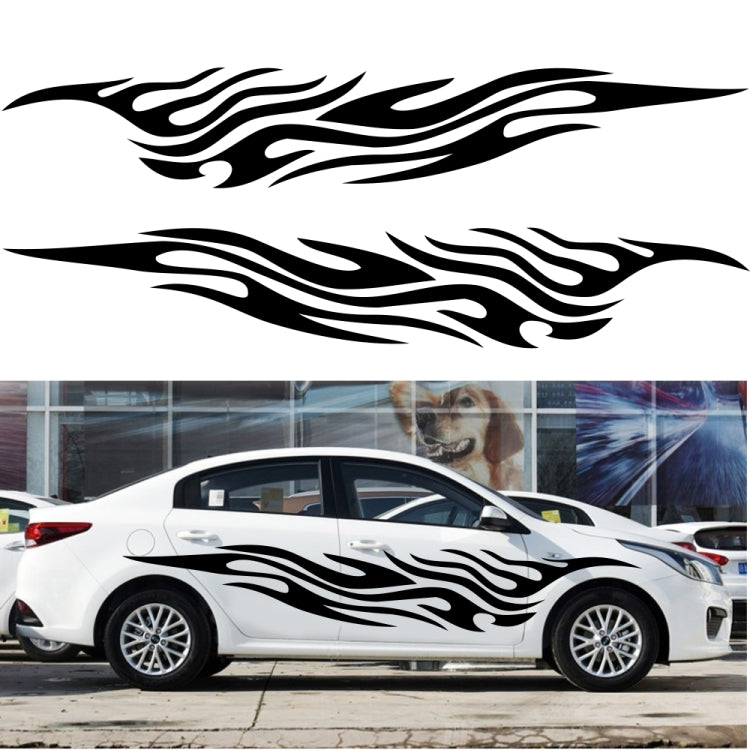 2 PCS/Set D-476 Fire Element Pattern Car Modified Decorative Sticker(Red) - In Car by buy2fix | Online Shopping UK | buy2fix