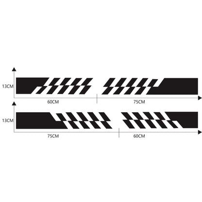 2 PCS/Set D-487 Stripe Pattern Car Modified Decorative Sticker(Black) - In Car by buy2fix | Online Shopping UK | buy2fix