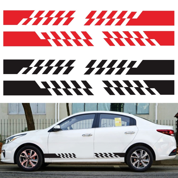 2 PCS/Set D-487 Stripe Pattern Car Modified Decorative Sticker(Black) - In Car by buy2fix | Online Shopping UK | buy2fix