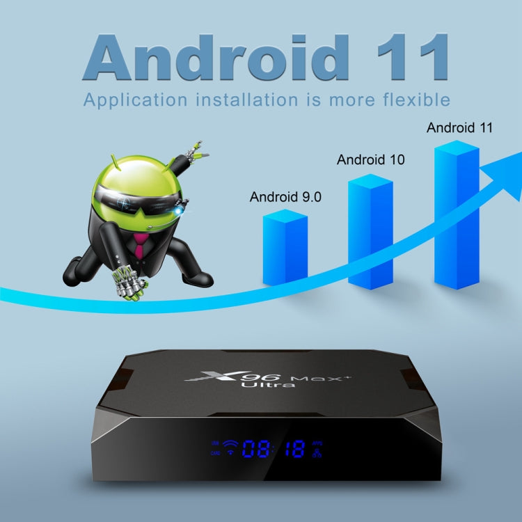 H96 Max+ Ultra 4GB+32GB Amlogic S905X4 8K Smart TV BOX Android 11.0 Media Player, Plug Type:UK Plug - Consumer Electronics by buy2fix | Online Shopping UK | buy2fix