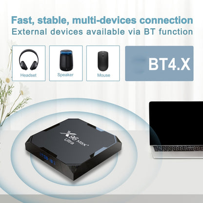 H96 Max+ Ultra 4GB+32GB Amlogic S905X4 8K Smart TV BOX Android 11.0 Media Player, Plug Type:UK Plug - Consumer Electronics by buy2fix | Online Shopping UK | buy2fix