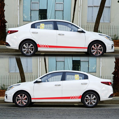 2 PCS/Set D-854 Stripe Pattern Car Modified Decorative Sticker(Red) - In Car by buy2fix | Online Shopping UK | buy2fix