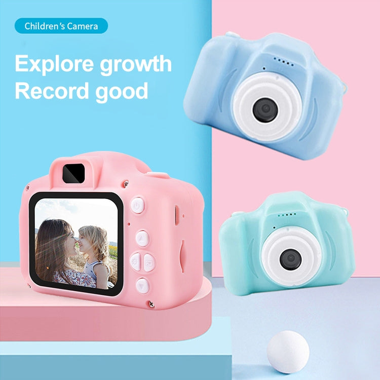 X2S 2.0 Inch LCD Screen Mini Children Camera Digital Camera, Resolution:HD Single Camera 1300W+ 32G Memory Card + Card Reader + Cartoon Stickers(Blue) - Consumer Electronics by buy2fix | Online Shopping UK | buy2fix