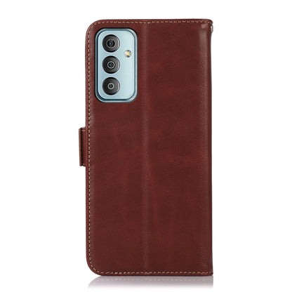 For Samsung Galaxy M13 4G Global Crazy Horse Top Layer Cowhide Leather Phone Case(Brown) - Galaxy Phone Cases by buy2fix | Online Shopping UK | buy2fix