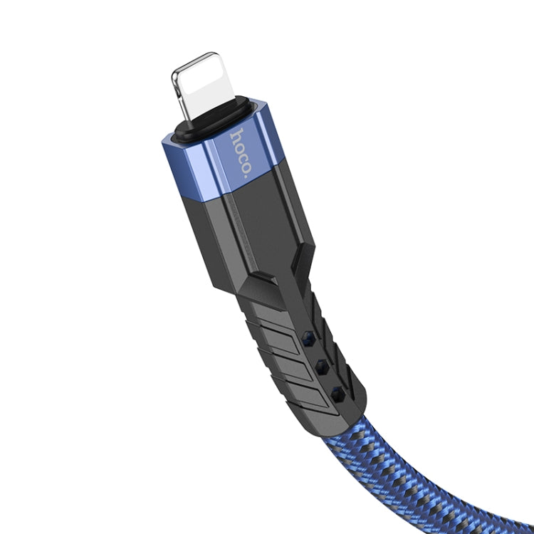 hoco U110 2.4A USB to 8 Pin Charging Data Cable，Length：1.2m(Blue) - Normal Style Cable by hoco | Online Shopping UK | buy2fix