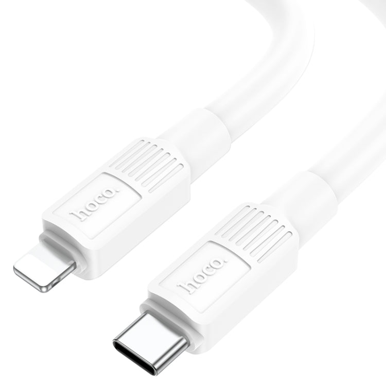 hoco X84 20W USB-C / Type-C to 8 Pin Solid PD Charging Data Cable，Length：1m(White) - Normal Style Cable by hoco | Online Shopping UK | buy2fix
