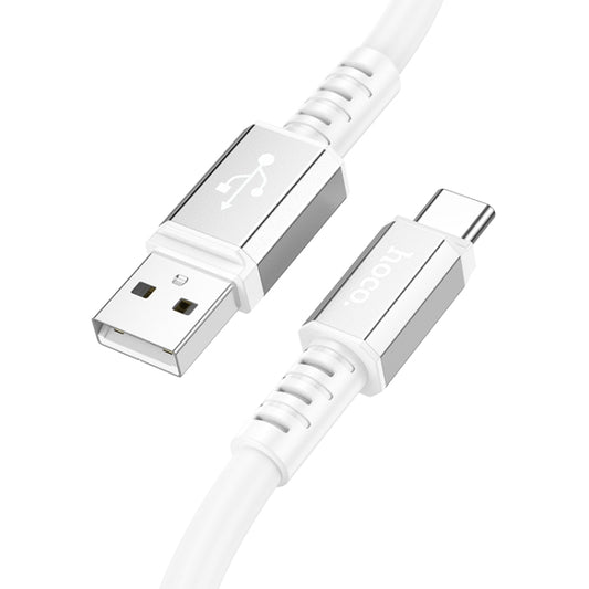 hoco X85 3A USB to USB-C / Type-C Strength Charging Data Cable，Length：1m(White) - USB-C & Type-C Cable by hoco | Online Shopping UK | buy2fix