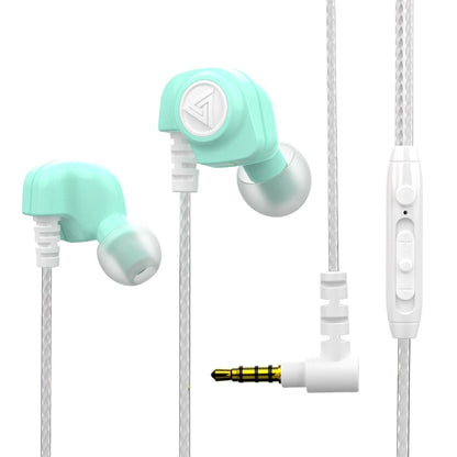 QKZ SK5 In-ear Subwoofer Wire-controlled Music Earphone with Mic(Green) - In Ear Wired Earphone by QKZ | Online Shopping UK | buy2fix