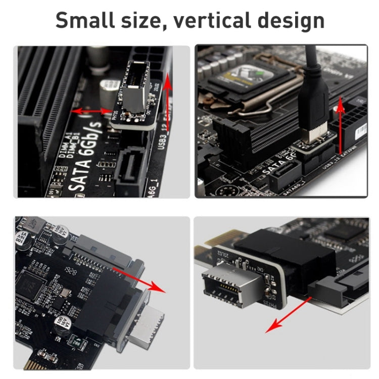 10 PCS 73S Mainboard USB 3.0 19P/20P to Type-E90 Degree Adapter - Others by buy2fix | Online Shopping UK | buy2fix