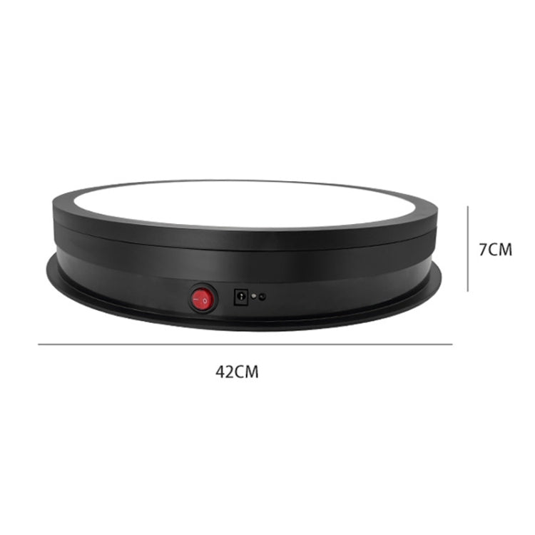 42cm LED Light Electric Rotating Display Stand Turntable, Power Plug:AU Plug(Black) - Camera Accessories by buy2fix | Online Shopping UK | buy2fix