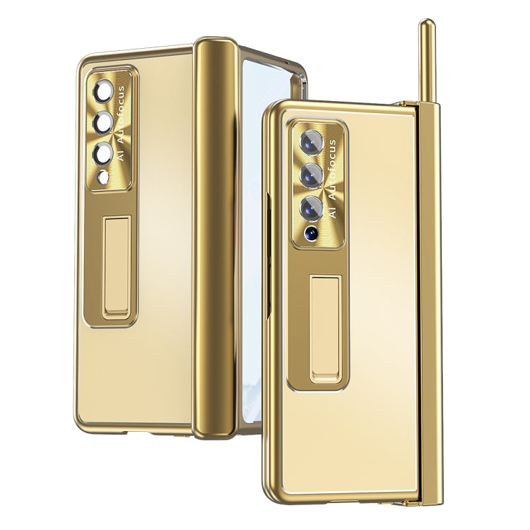 For Samsung Galaxy Z Fold3 5G Aluminum Alloy Double Hinge Shockproof Phone Protective Case(Gold) - Galaxy Phone Cases by buy2fix | Online Shopping UK | buy2fix