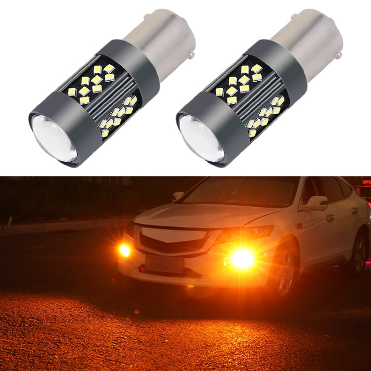 1 Pair 1156 12V 7W Strobe Car LED Fog Light(Orange Light) - In Car by buy2fix | Online Shopping UK | buy2fix