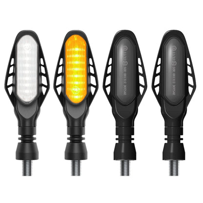 4 PCS Modified Motorcycle 16LEDs Brake Turn Tail Light, Smoked Shell(White Light + Yellow Light) - In Car by buy2fix | Online Shopping UK | buy2fix