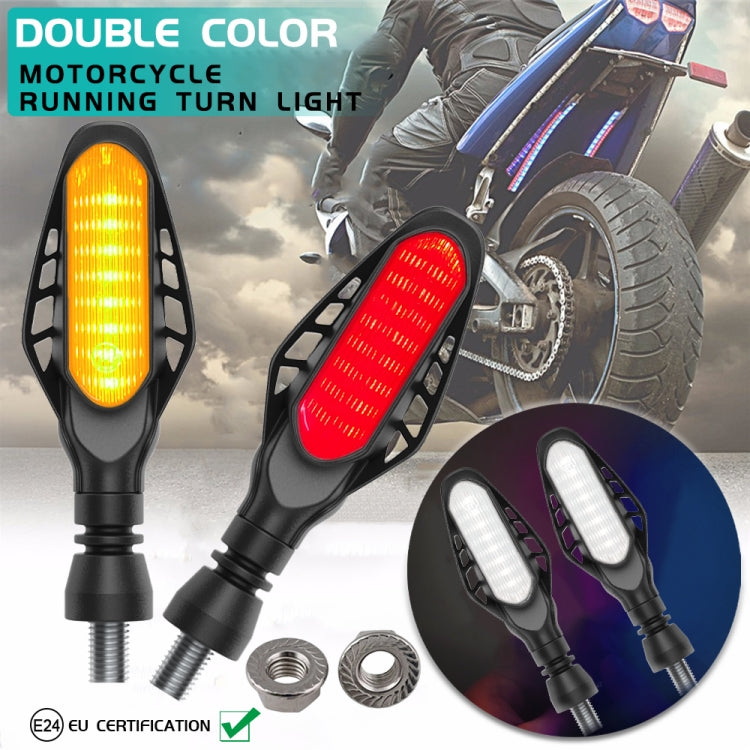 4 PCS Modified Motorcycle 16LEDs Brake Turn Tail Light, Smoked Shell(White Light + Yellow Light) - In Car by buy2fix | Online Shopping UK | buy2fix