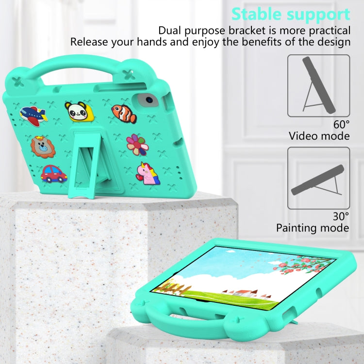 Handle Kickstand Children EVA Shockproof Tablet Case For Samsung Galaxy Tab A8 10.5 2022/2021 / Lenovo Tab M10 Plus 3rd Gen TB125FU 2022 10.6 inch / Huawei MatePad Pro 2021/2019 / Nokia T20 10.36 2021(Mint Green) - Samsung Accessories by buy2fix | Online Shopping UK | buy2fix