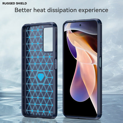 For Xiaomi Redmi Note 11 Pro / Note 11 Pro+ Brushed Texture Carbon Fiber TPU Case(Navy Blue) - Xiaomi Cases by buy2fix | Online Shopping UK | buy2fix