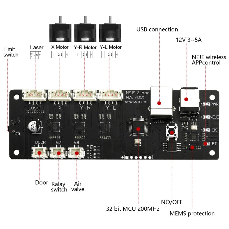 NEJE MASTER 3 MAX Laser Engraver with E30130 Laser Module(US Plug) - DIY Engraving Machines by NEJE | Online Shopping UK | buy2fix