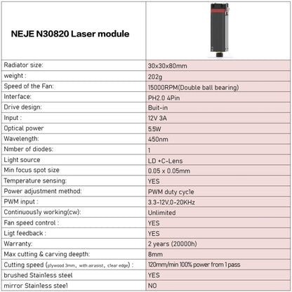 NEJE MASTER 3 Laser Engraver with N30820 Laser Module(EU Plug) - DIY Engraving Machines by NEJE | Online Shopping UK | buy2fix